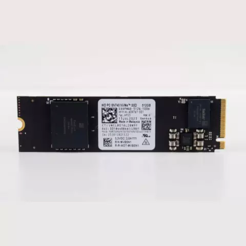 An image of a product called Western Digital PC SN740 512GB M.2 2280 NVMe Internal SSD (SDDPNQD-512G)