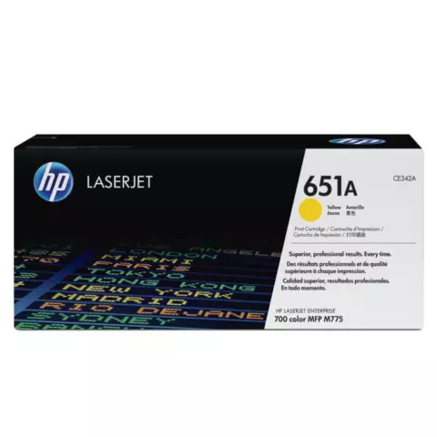 HP 651A Yellow Original LaserJet Toner Cartridge (CE342A)