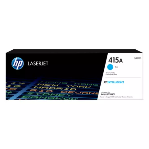 An image of a product called HP 415A Cyan Original LaserJet Toner Cartridge (W2031A)