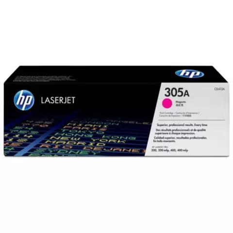 An image of a product called HP 305A Magenta Original LaserJet Toner Cartridge (CE413A)