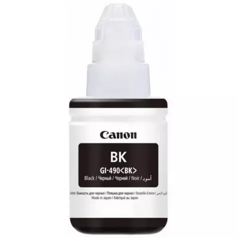 An image of a product called Canon GI-490 Black Ink Bottle/Starink (0663C001)