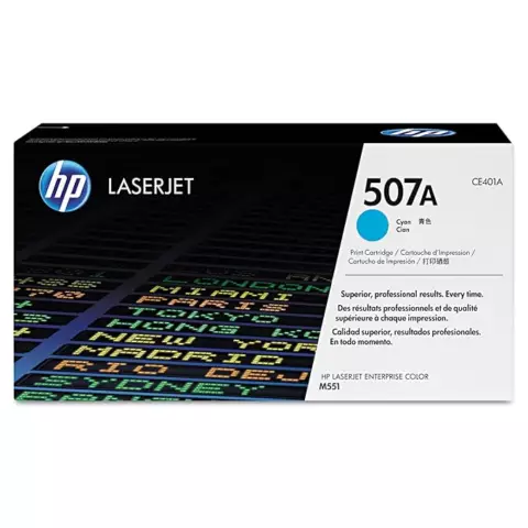 HP 507A Cyan LaserJet Toner Cartridge (CE401A)