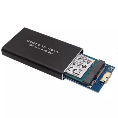 Mix color Mini external usb3.0 mSATA SSD Hard Disk BOX